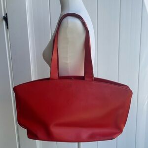 Furla Genuine Leather Red Tote